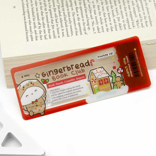 Gingerbread book club bookmark - Limited Stock, limit 2/order
