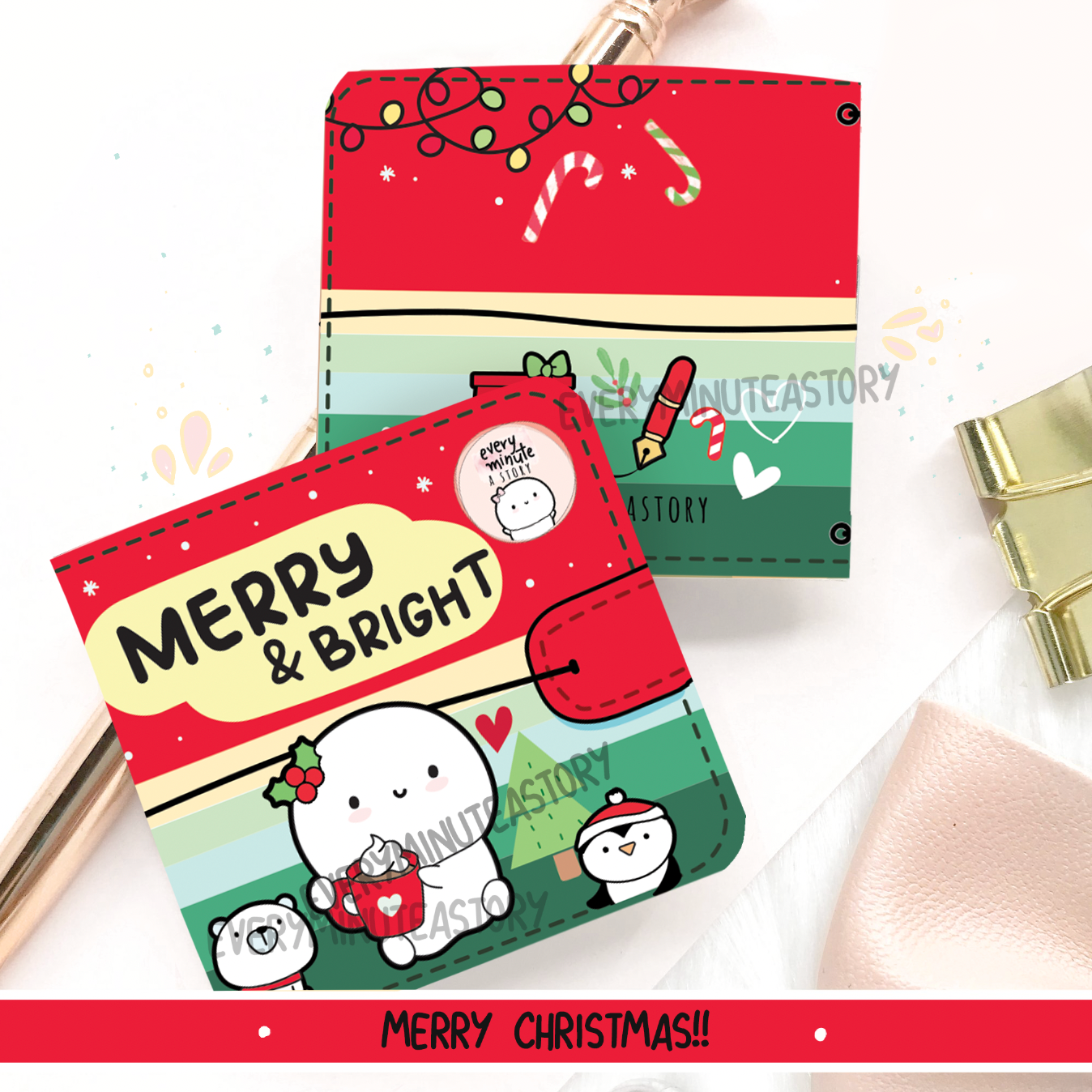 Merry & Bright sticker book and Jelly cover add on- Low Stock!