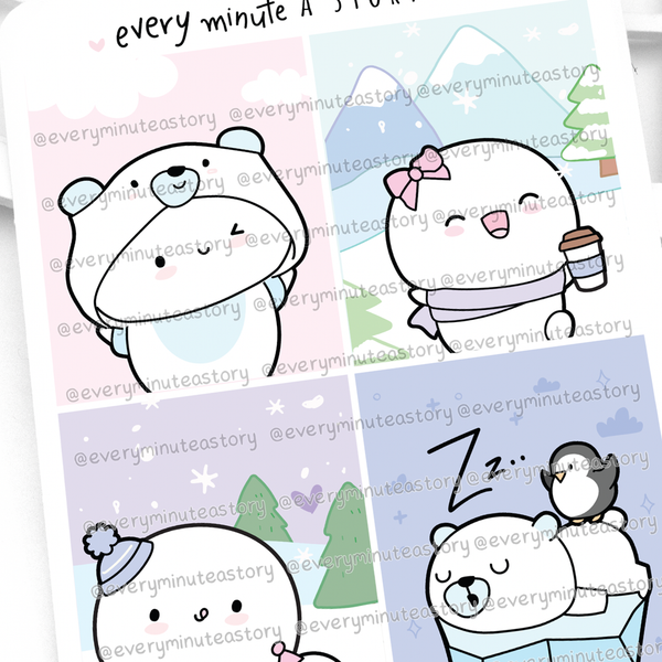 Bundle up full boxes stickers, winter