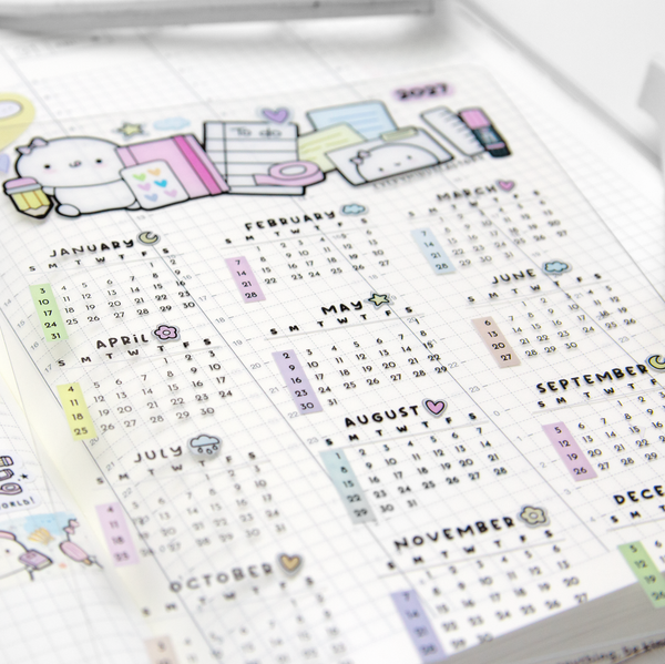 2027 calendar, transparent pencil board, planner bookmark B6 - Limited Stock! Limit 3/order