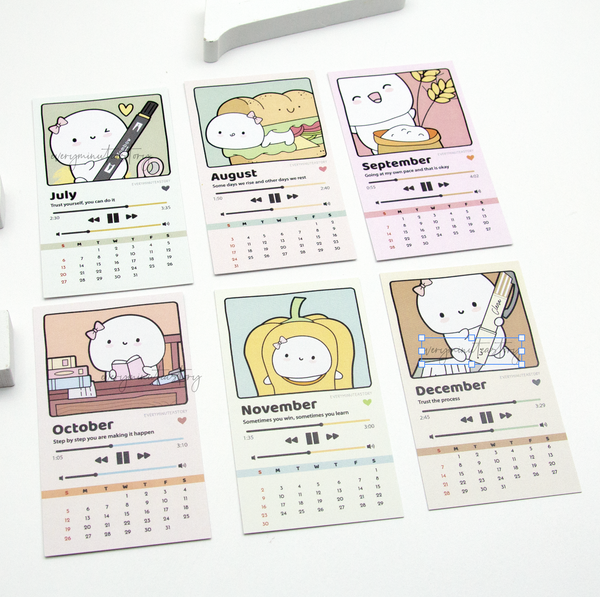 2025 Beanie calendar notecards/mini journaling cards- Limited Stock!