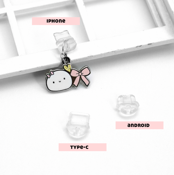 Beanie dust plug charm for phones/tablets- Limited Stock, limit 2/order