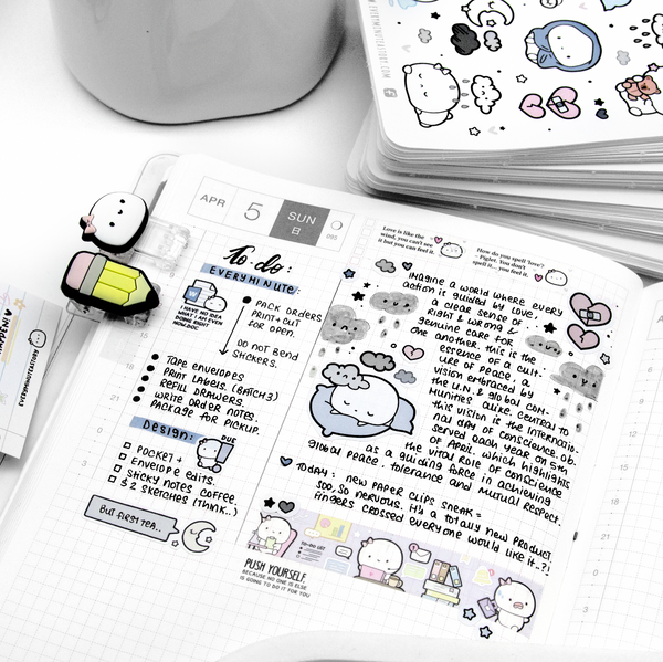 Beanie journal clips/bookmarks, planner marker- Limited Stock, limit 2/order