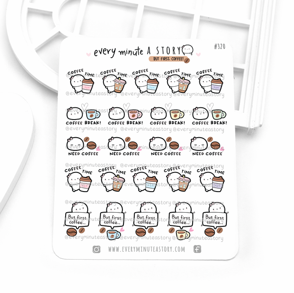 Coffee icon stickers, coffee lovers, coffee time, need coffee, work