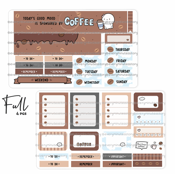 But First Coffee hand-drawn kit- mini and full kit
