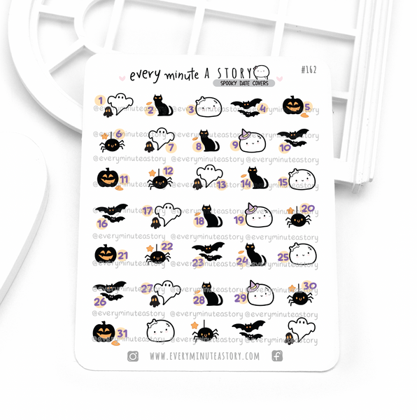 Spooky date covers,, halloween, fall- Low Stock!