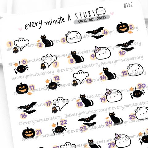 Spooky date covers,, halloween, fall- Low Stock!