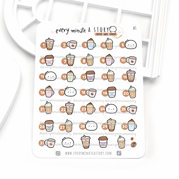 Coffee date covers stickers - Limited Stock!