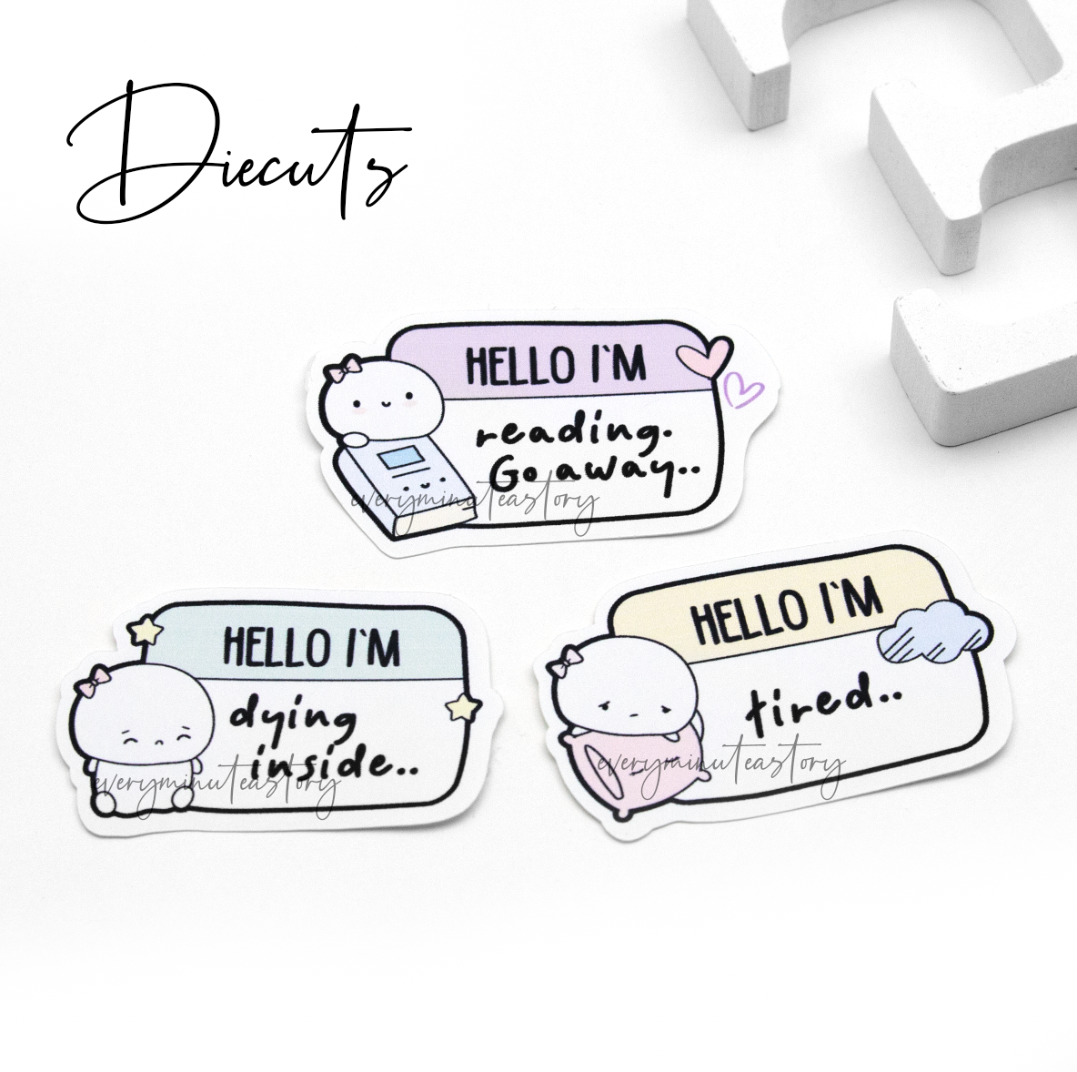 'Hello I am' Beanie die cuts- LOW STOCK!