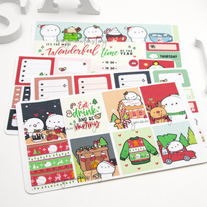 Eat, drink & be merry hand-drawn kit- mini and full vertical kit