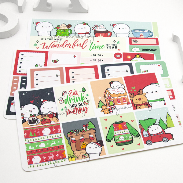 Eat, drink & be merry hand-drawn kit- mini and full vertical kit- Low Stock!