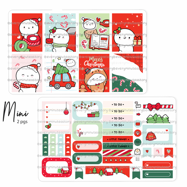 Wrapped in Magic, Christmas vertical hand-drawn kit- mini and full kit