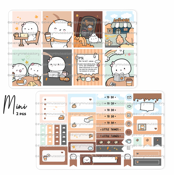 Autumn Cafe hand-drawn kit- mini and full kit- Low stock!