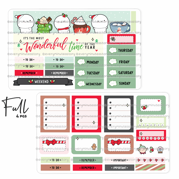 Eat, drink & be merry hand-drawn kit- mini and full vertical kit- Low Stock!