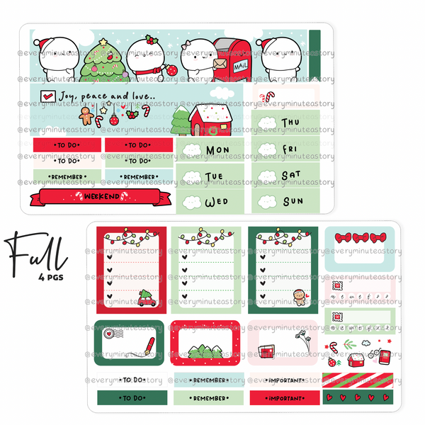 Christmas magic vertical hand-drawn kit- mini and full kit- Low Stock!