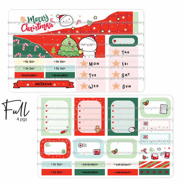 Wrapped in Magic, Christmas vertical hand-drawn kit- mini and full kit