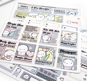 Bright Times, newspaper hand-drawn kit- mini and full kit