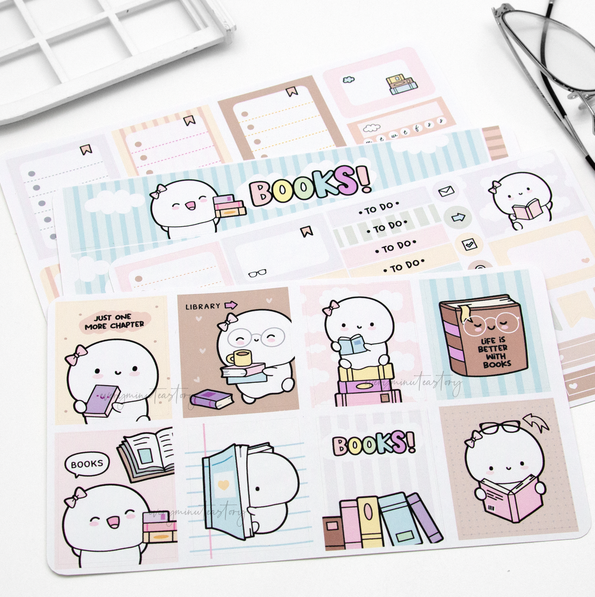 Readers gonna read vertical hand-drawn kit- mini and full kit, books p ...