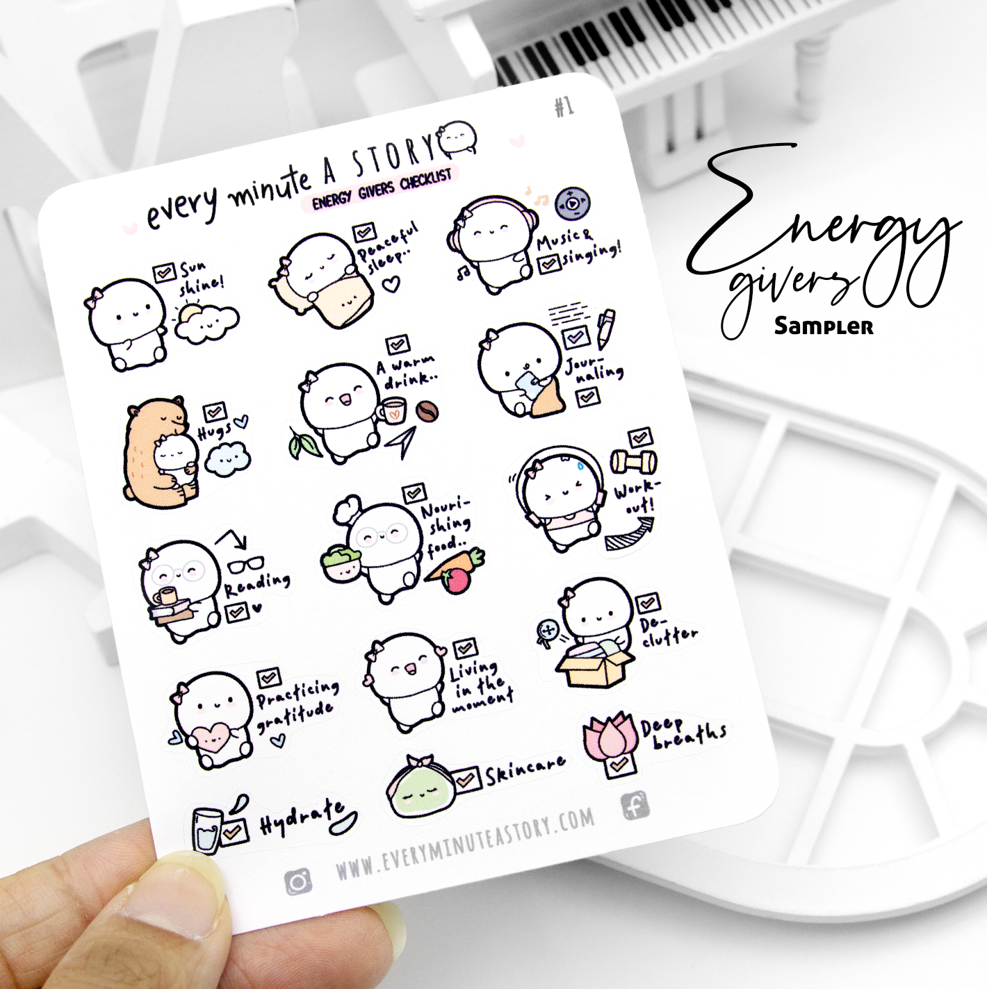 Energy givers Checklist stickers