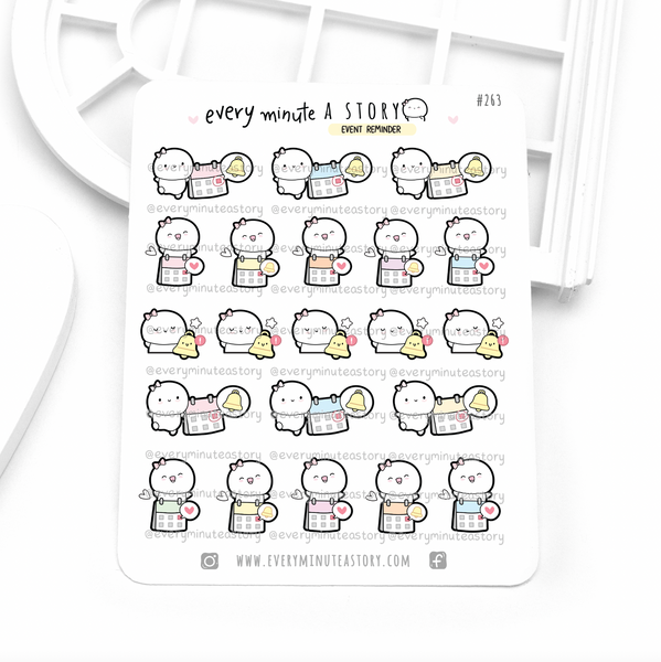 Announcement, event reminder, important date stickers