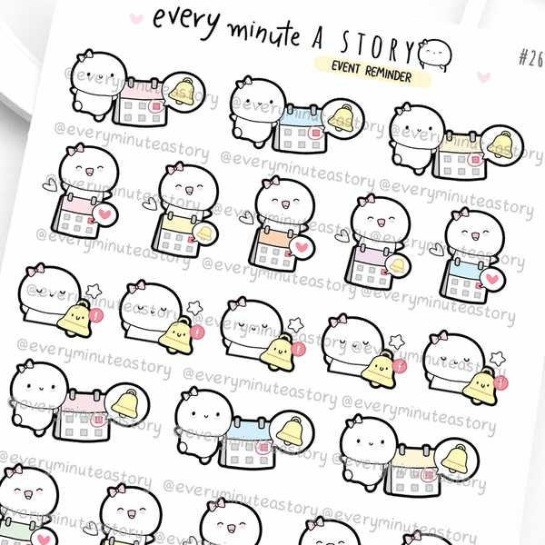 Announcement, event reminder, important date stickers