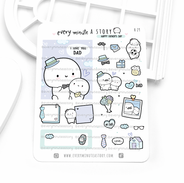 Father's day Beanie planner stickers- Low Stock!
