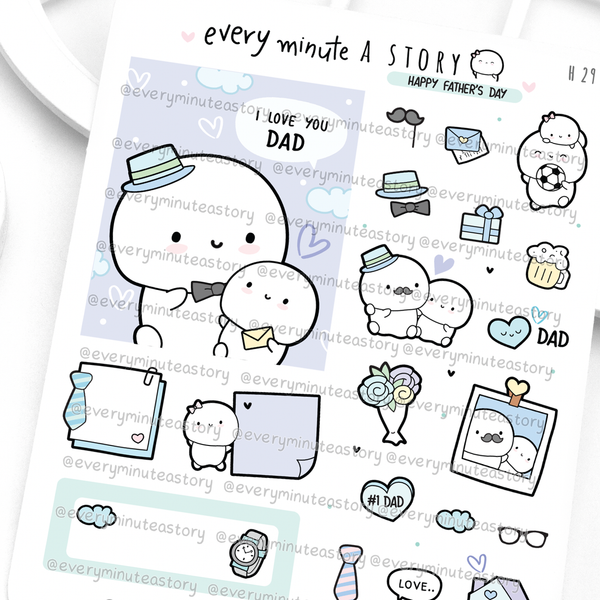 Father's day Beanie planner stickers- Low Stock!