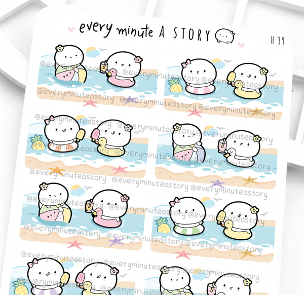 Sandy toes, sun kissed nose banner stickers, travel, vacation, summer