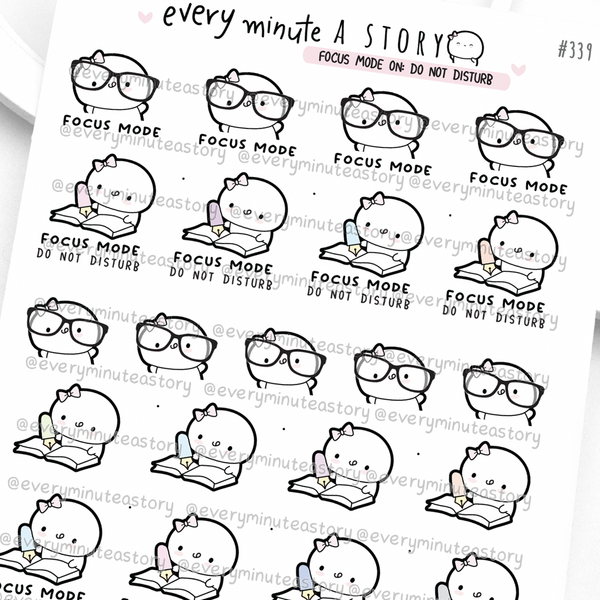Focus mode on, Beanie work stickers