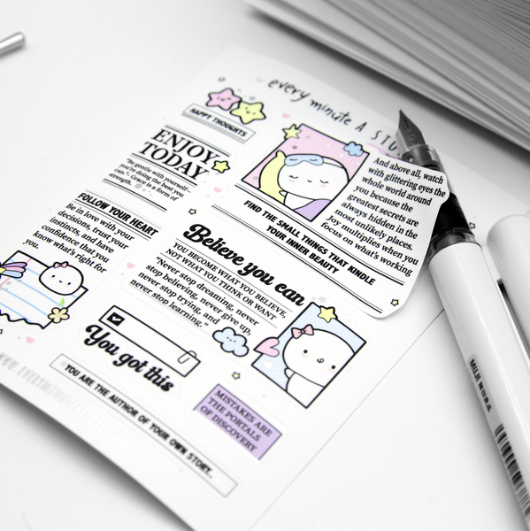 Bright times, silver foiled big stickers Vol.2- Limited Stock!
