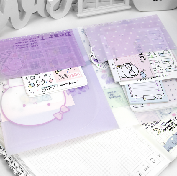 Planner grid sticker storage plastic folder, A5- Limited Stock! Limit 2/order