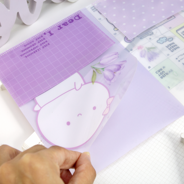 Planner grid sticker storage plastic folder, A5- Limited Stock! Limit 2/order