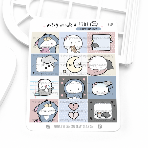 Gloomy day deco boxes stickers
