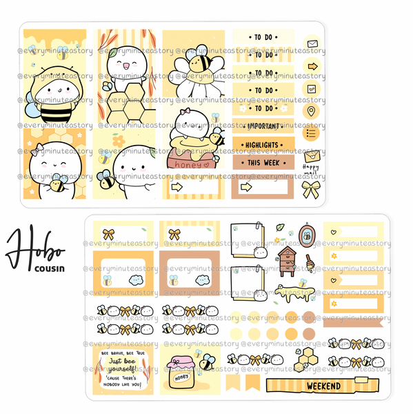 Bee you, Hobonichi cousin kit, honey bee