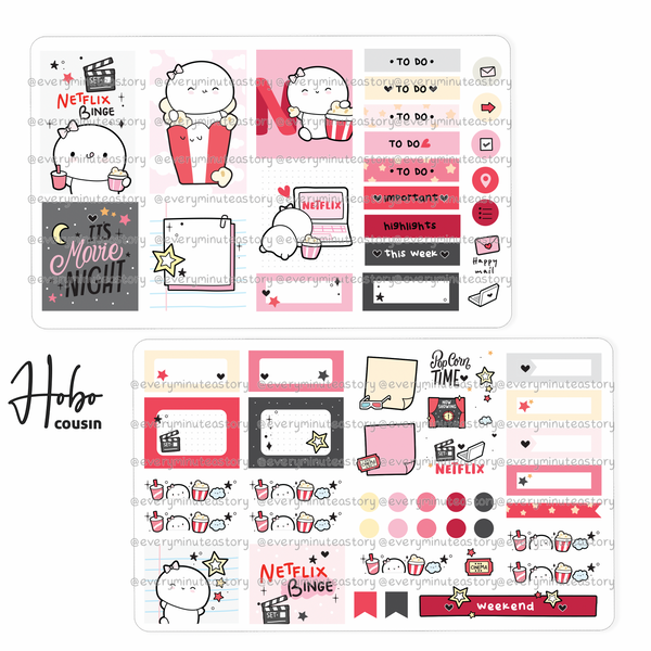 PRE-SALE! Netflix Binge Hobonichi cousin kit