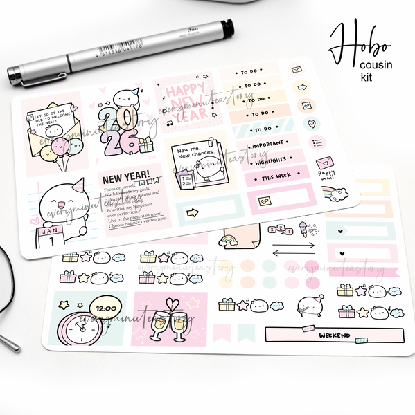 Happy New year 2026 Hobonichi cousin kit