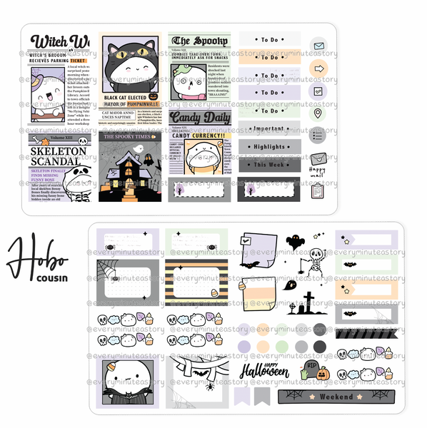 Witch Weekly Hobonichi cousin kit, halloween
