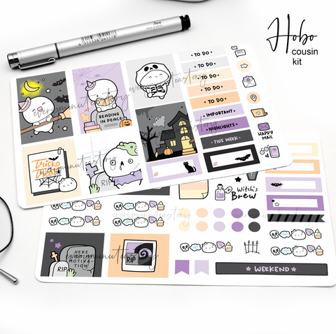 Trick or treat Beanie Hobonichi cousin kit, halloween- Low Stock!