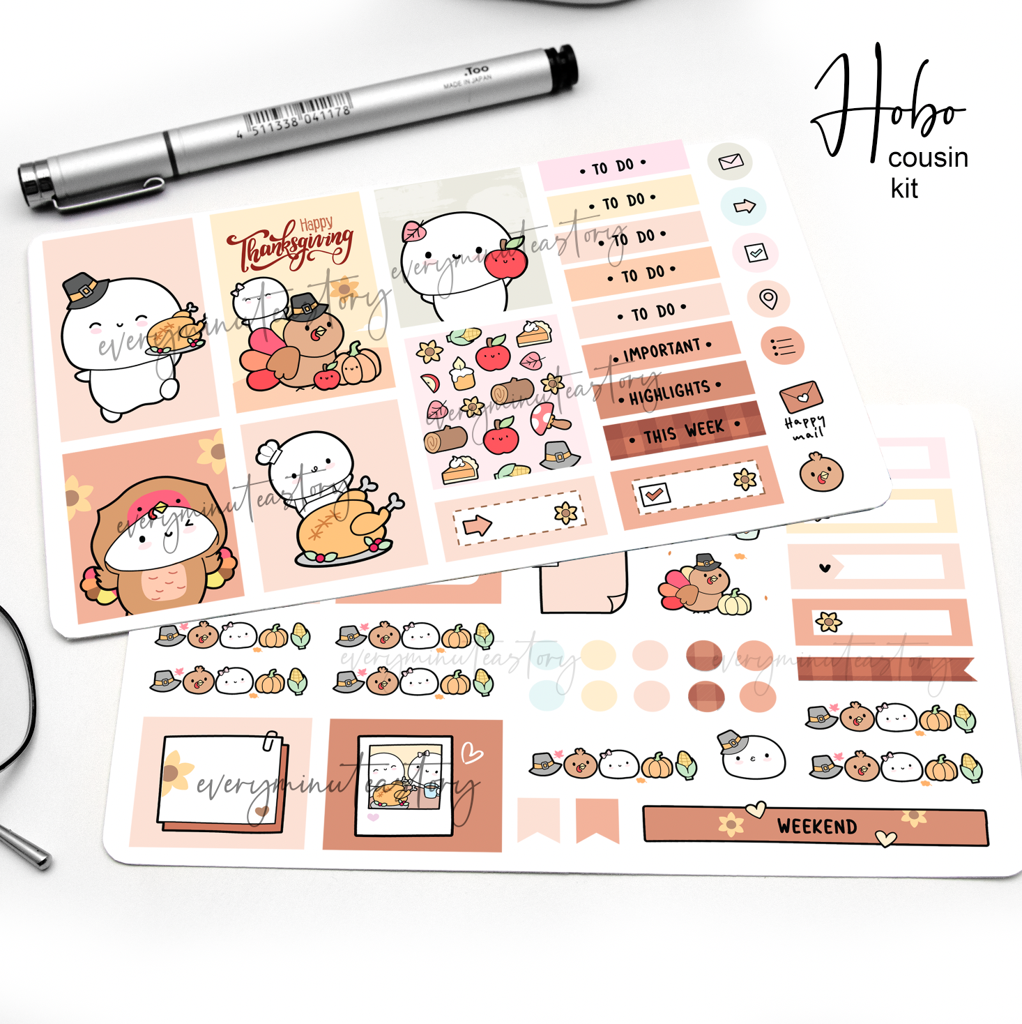 Thanksgiving Beanie Hobonichi Cousin kit