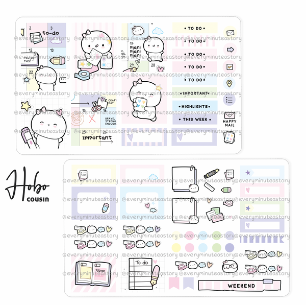 Planner grid Hobonichi Cousin kit