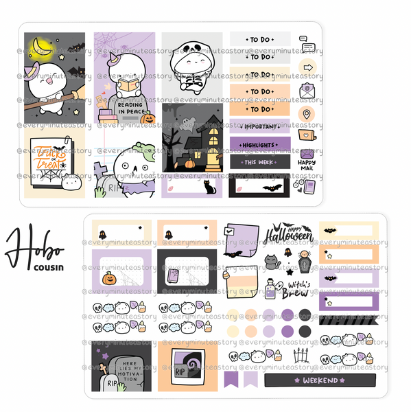 Trick or treat Beanie Hobonichi cousin kit, halloween- Low Stock!