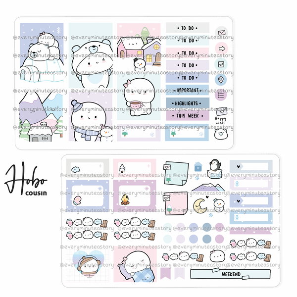 Polar Bear Beanie Hobonichi cousin kit-revamped