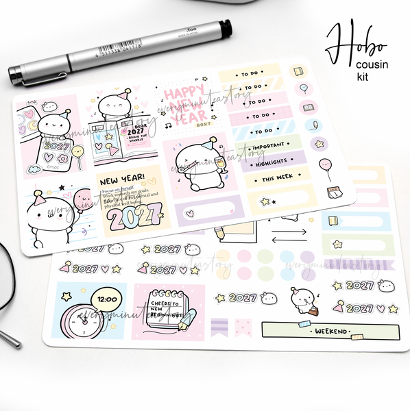 Happy New year 2027 Hobonichi cousin kit