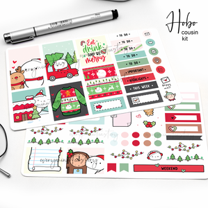 Eat, drink & be merry Hobonichi cousin kit, Christmas