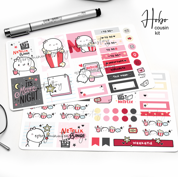 PRE-SALE! Netflix Binge Hobonichi cousin kit