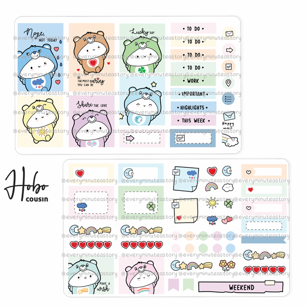 Care Bears Beanie Hobonichi cousin kit- Limited Stock!