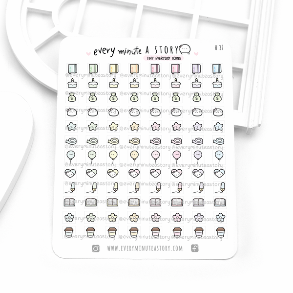 Tiny everyday icon stickers