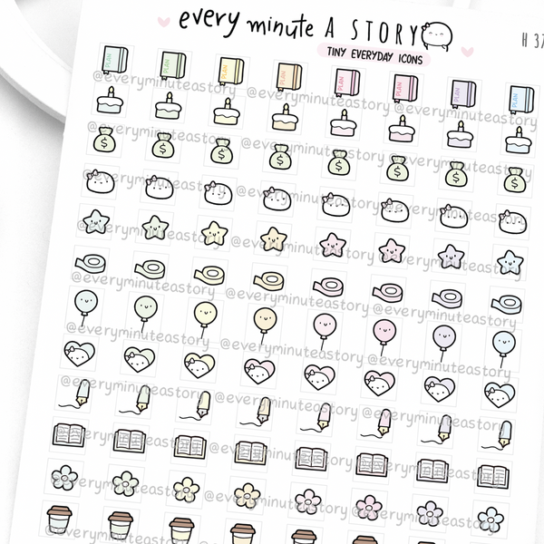 Tiny everyday icon stickers