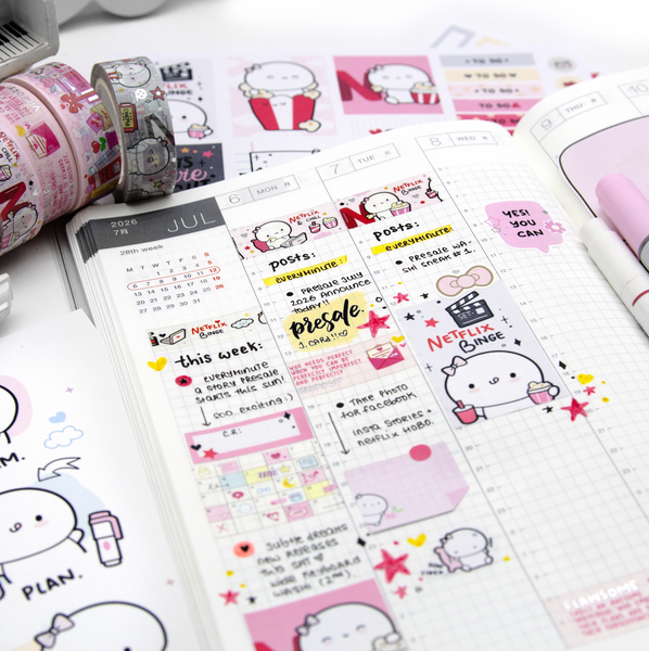 PRE-SALE! Netflix Binge Hobonichi cousin kit