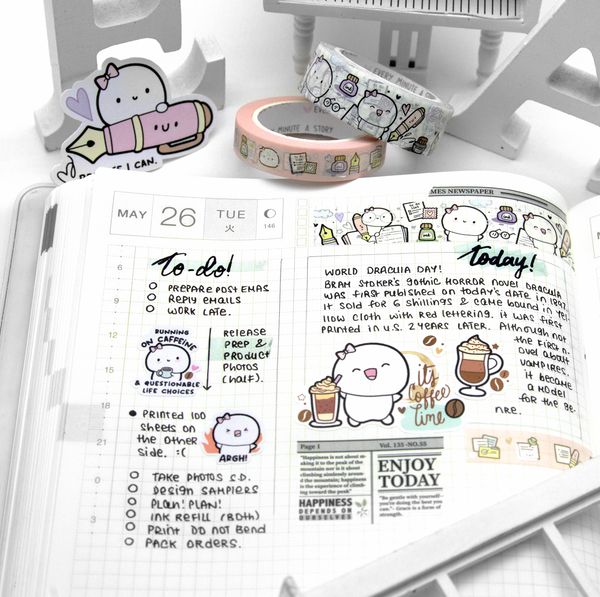 Inkbound Beanie washi set of 2 - Limited Stock, limit 2/order